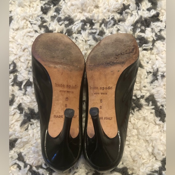 Kate Spade dark green peep toe heels size 6 - Picture 5 of 7